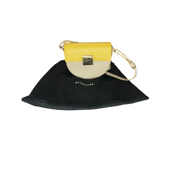 DeMellier Mini Venice Crossbody Bag – Yellow Cream Two-Tone Leather - Picture 4 of 9